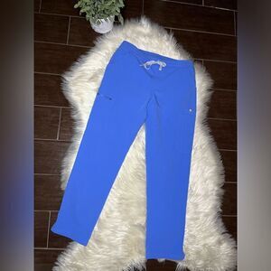 Figs powder blue cargo scrub pants sz small P